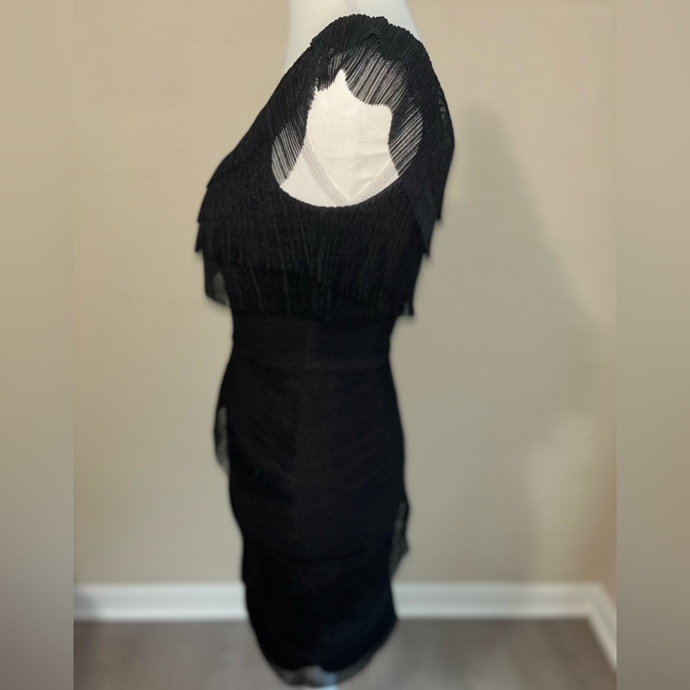 BCBGMaxAzria Black Ruffle ‘Briana’ Bodycon Dress, NWT - Picture 4 of 13